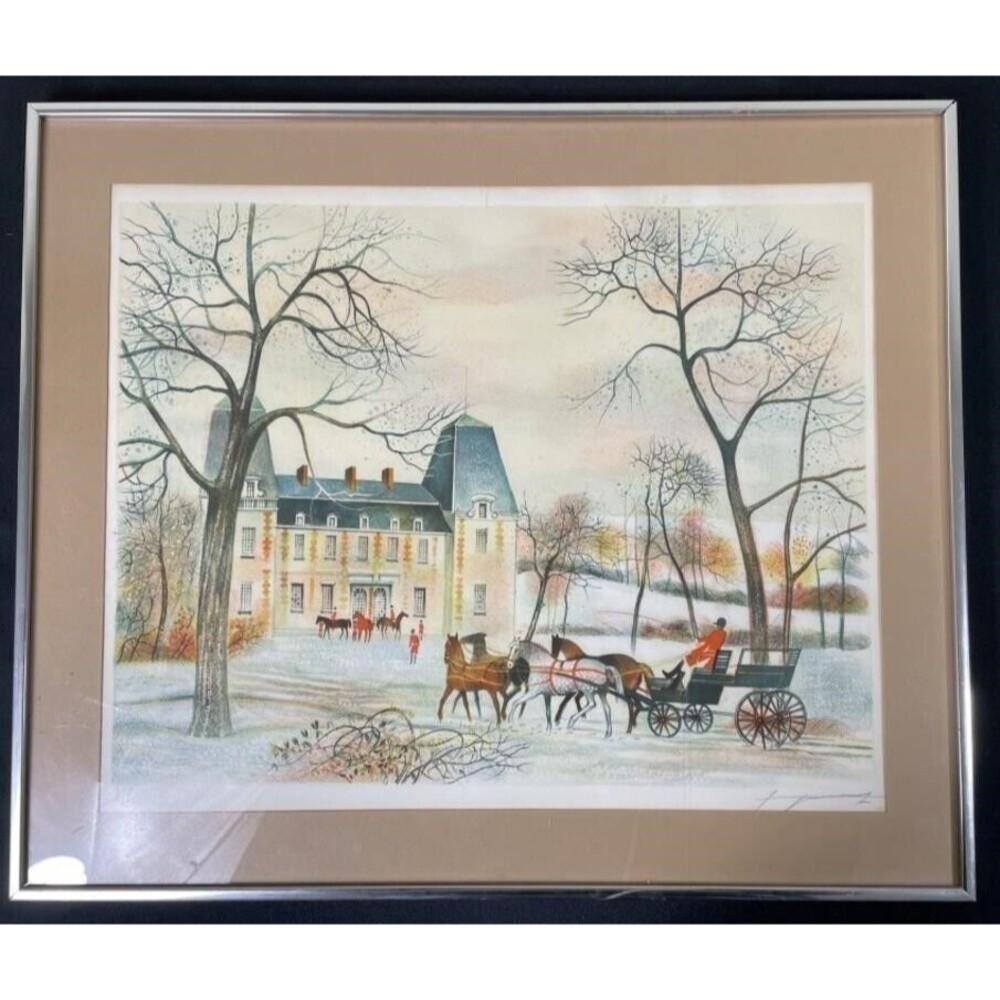 French Vintage Limited Edition Lithograph #35 |  Michel Delacroix Chateau - Picture 2 of 10